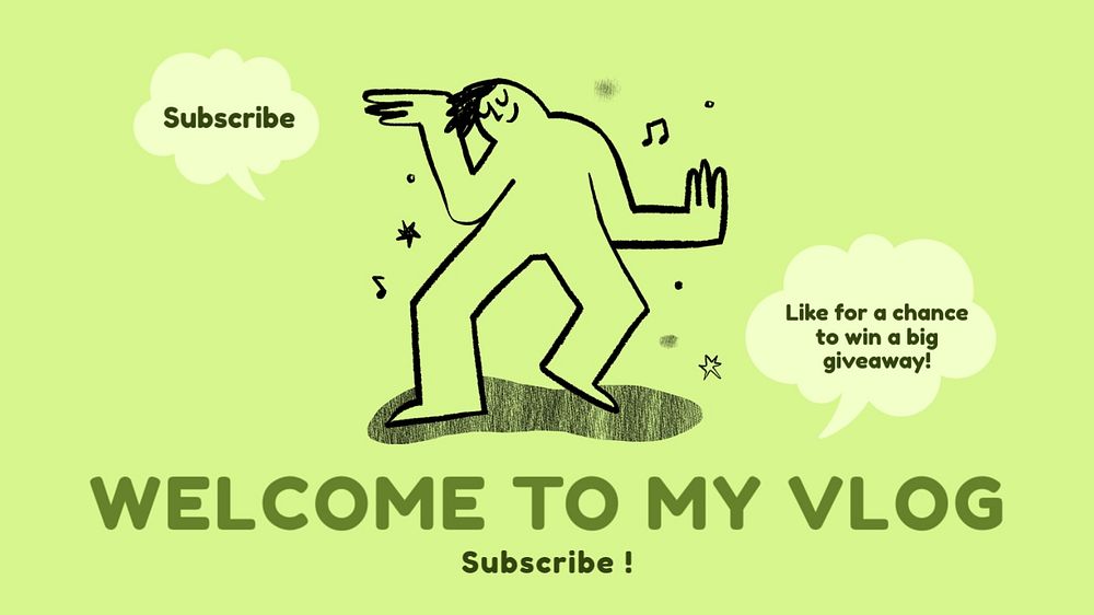 Welcome to my vlog blog banner template, editable text