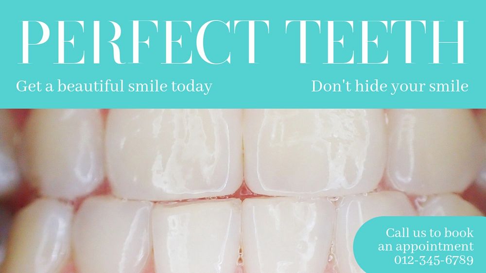 Dentist  blog banner template, editable text