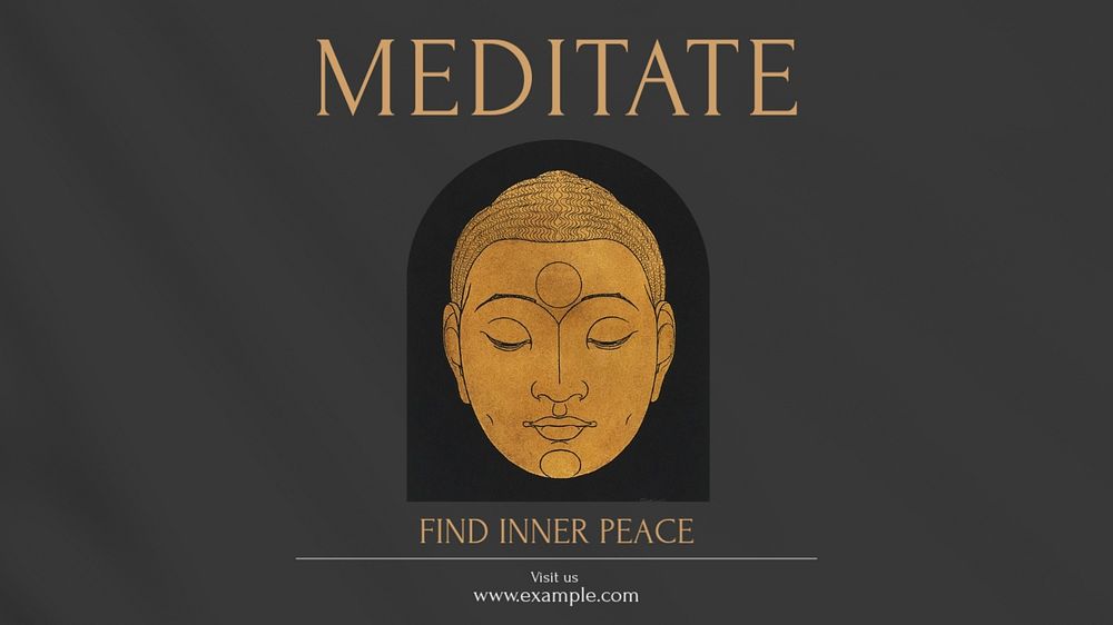 Find inner peace  blog banner template, editable text