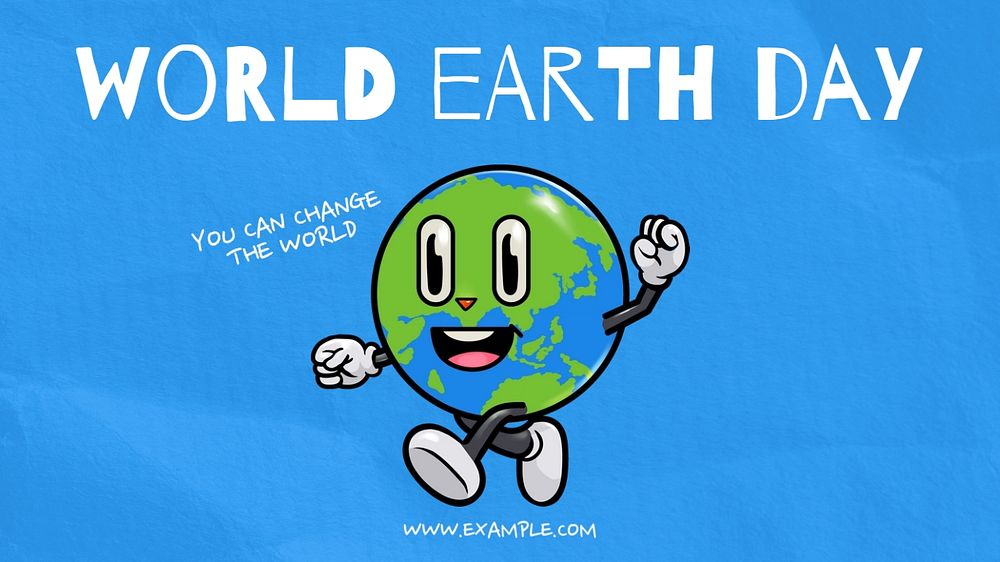 World earth day  blog banner template, editable text