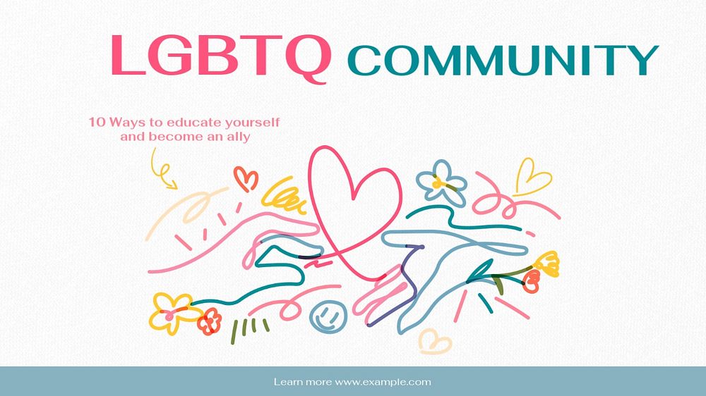 LGBTQ community  blog banner template, editable text