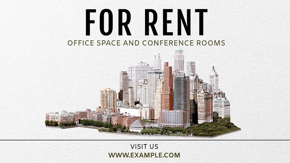 For rent   blog banner template, editable text