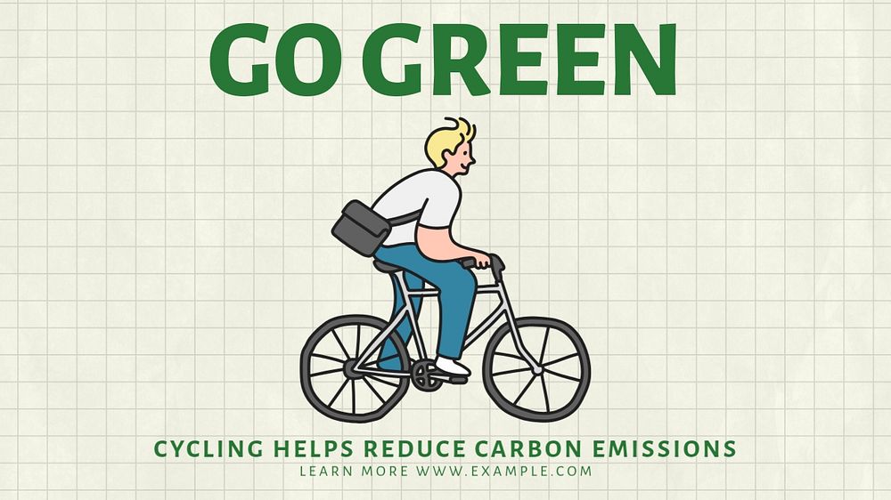 Go green blog banner template, editable text