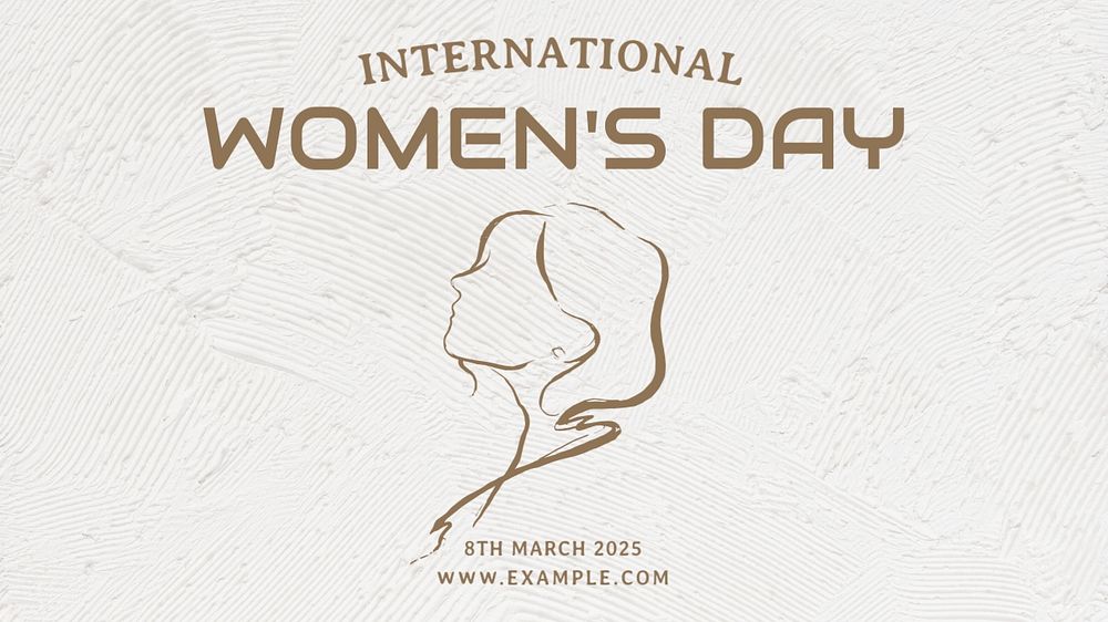 Women's day event  blog banner template, editable text