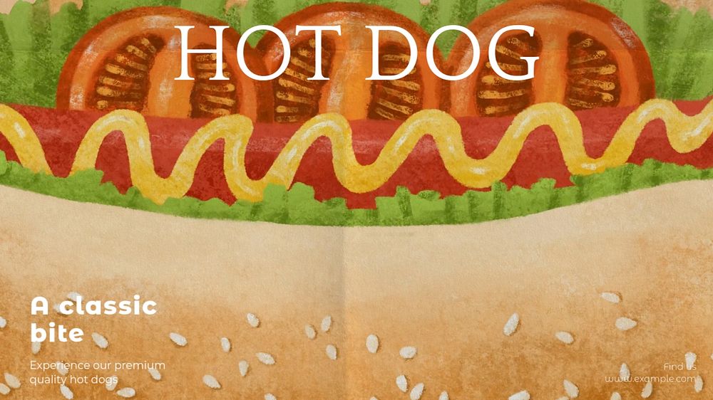 Hot dog blog banner template, editable text