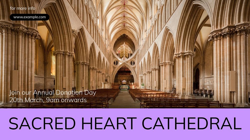 Cathedral  blog banner template, editable text
