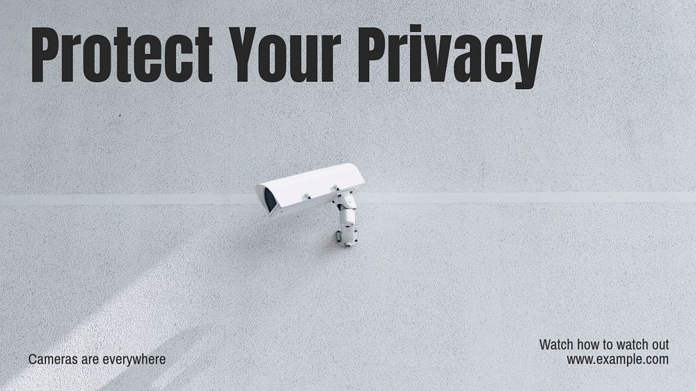 Protect your privacy blog banner template, editable text