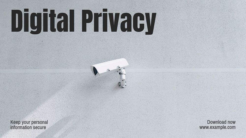 Digital privacy blog banner template, editable text