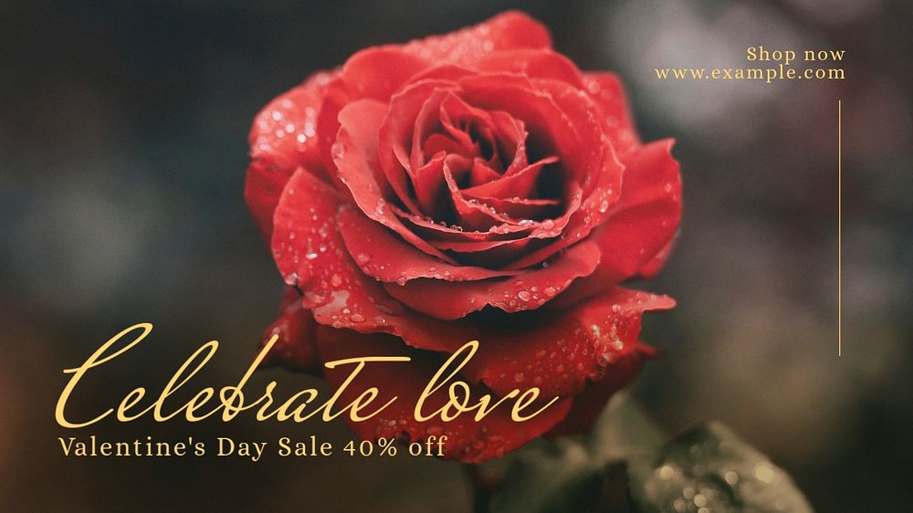 Celebrate love sale blog banner template, editable text