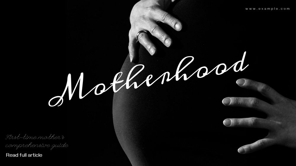 Motherhood blog banner template, editable text