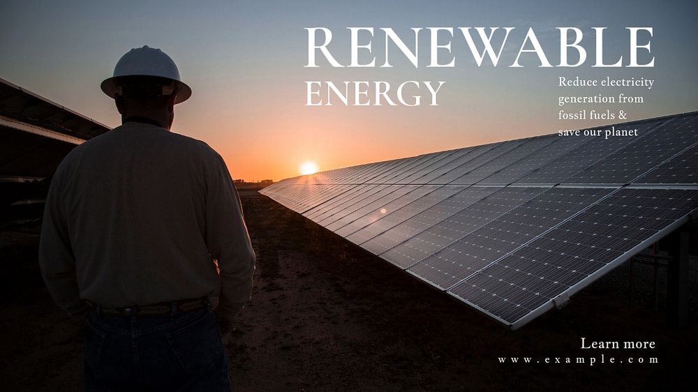 Renewable blog banner template, editable text