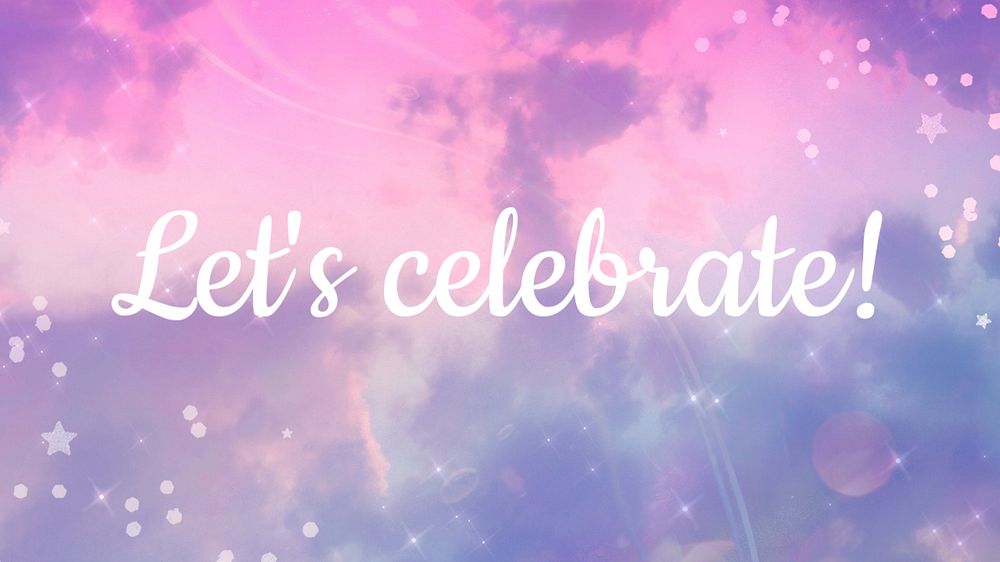 Let's celebrate! blog banner template, editable text