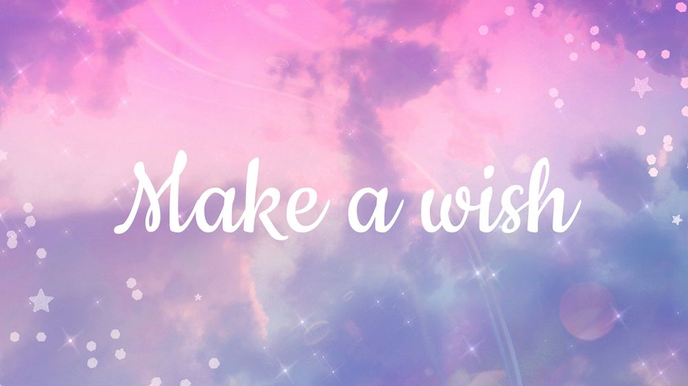 Make a wish blog banner template, editable text