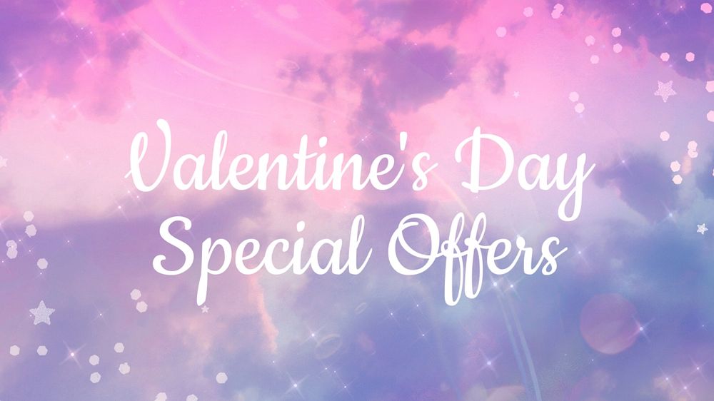 Valentine's offer blog banner template, editable text