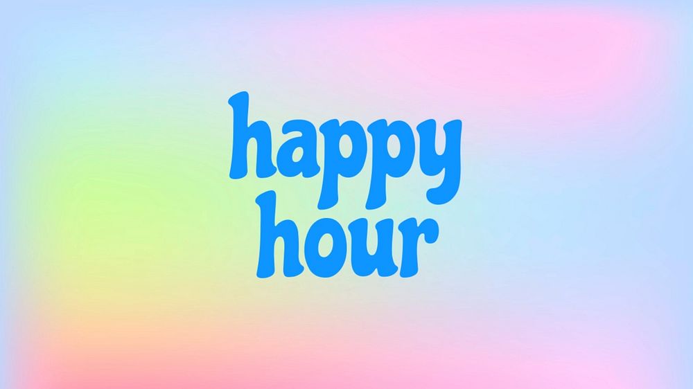 Happy hour blog banner template, editable text