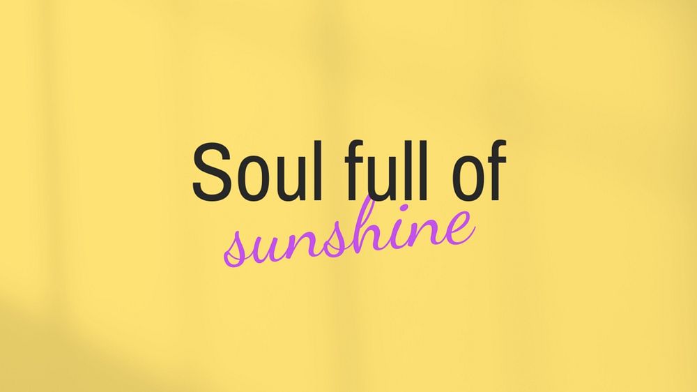 Soul full of sunshine blog banner template, editable text