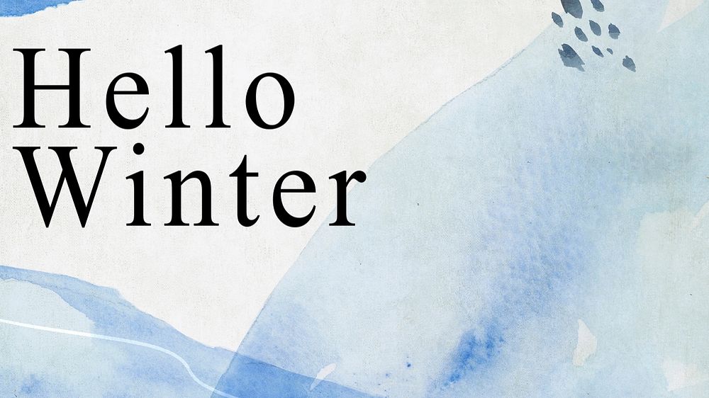 Hello winter banner template, editable design