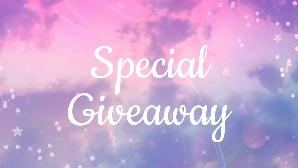 Special giveaway blog banner template, editable text