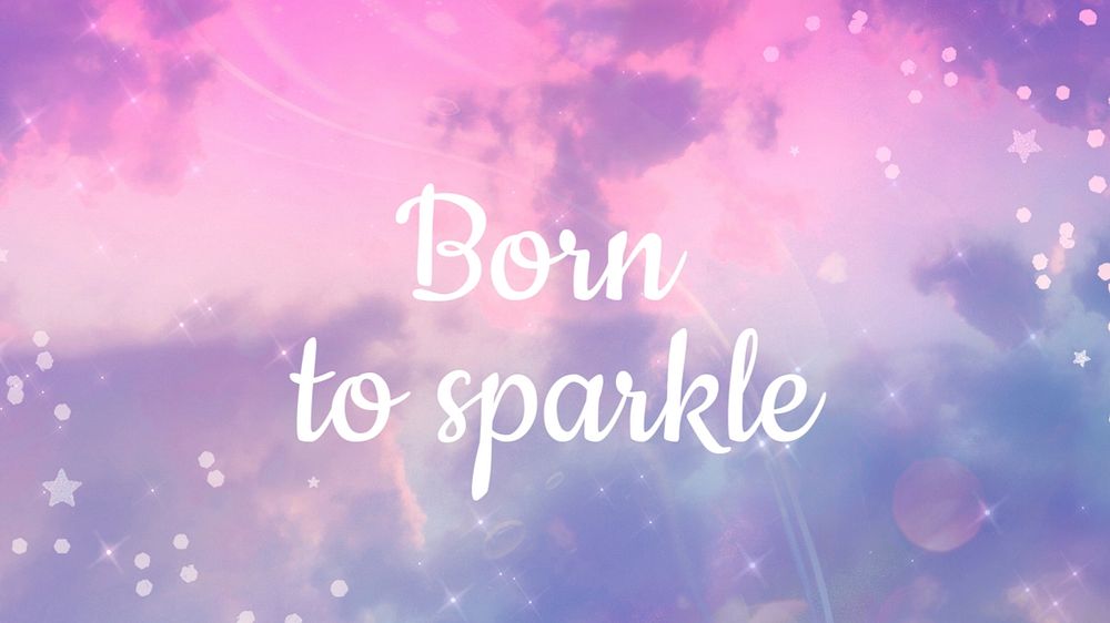 Born to sparkle blog banner template, editable text