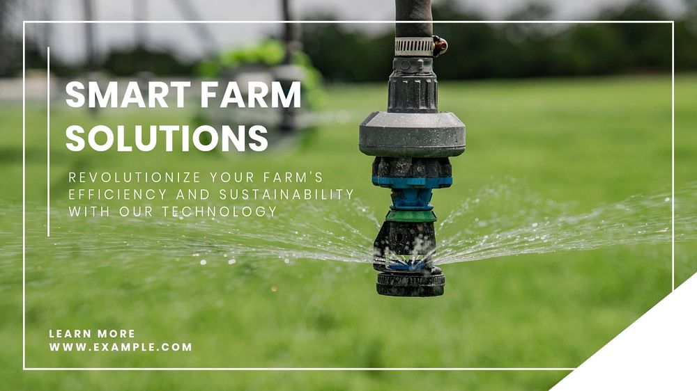 Smart farming blog banner template, editable text