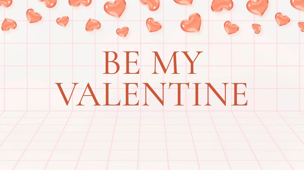 Be my Valentine  blog banner template, editable text