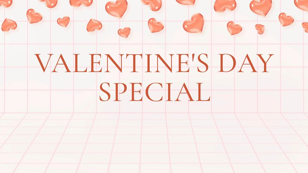 Valentine's special  blog banner template, editable text