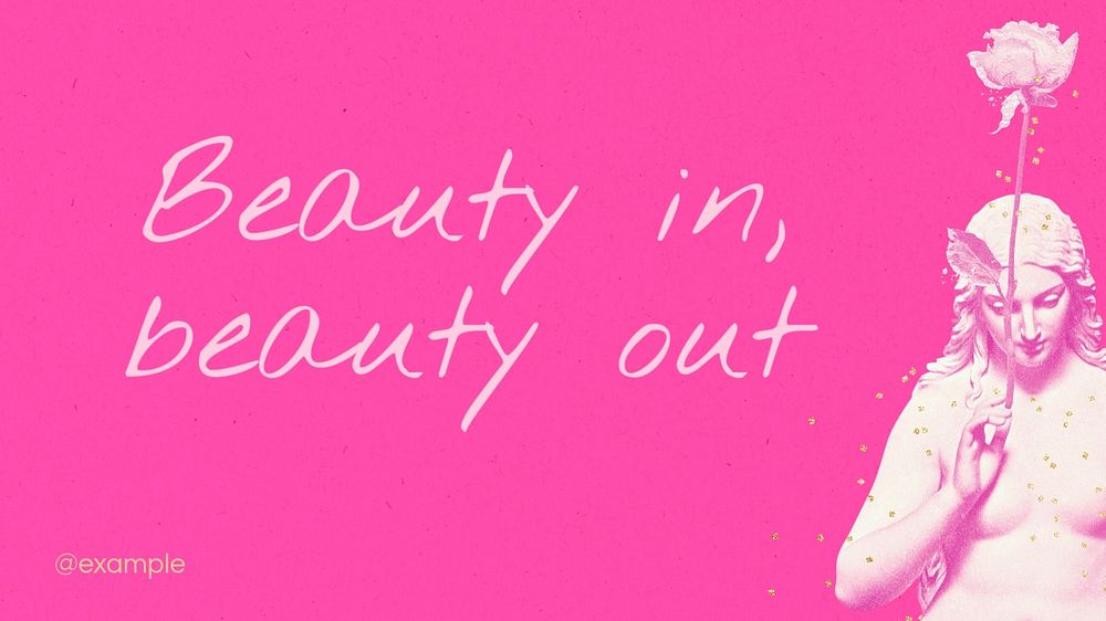 Beauty in blog banner template, editable text