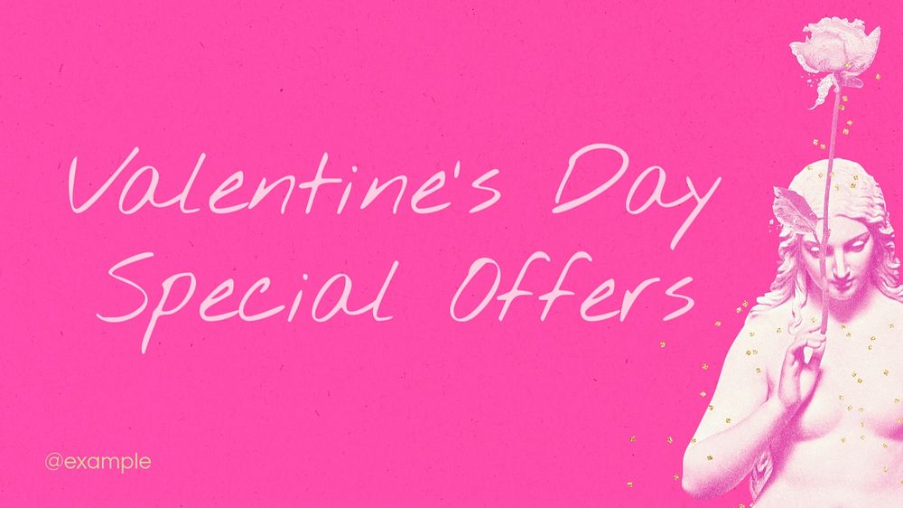 Valentine's offer blog banner template, editable text