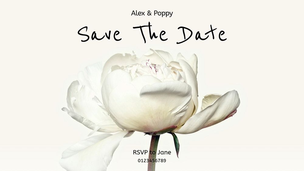 Save the date blog banner template, editable text