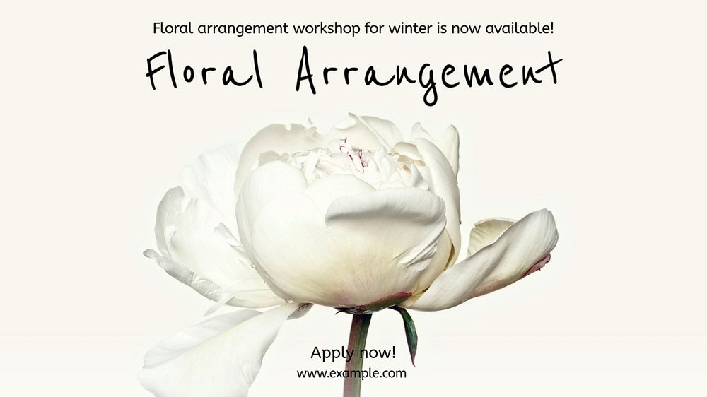 Floral arrangement blog banner template, editable text