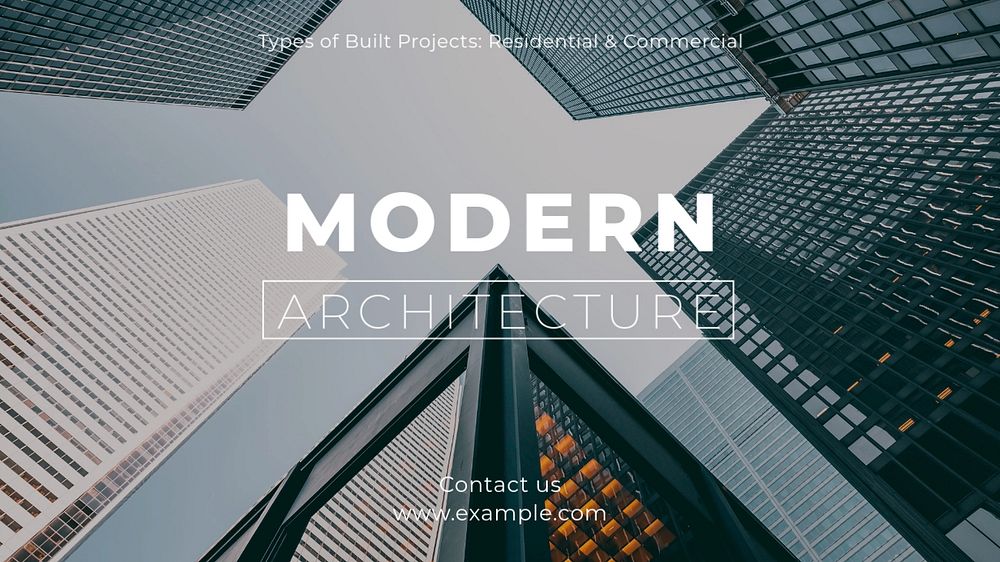 Modern architecture blog banner template, editable text