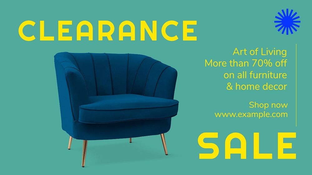 Clearance sale  blog banner template, editable text