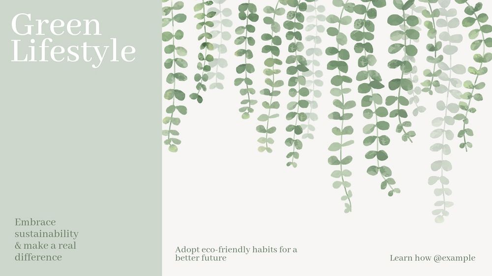 Green lifestyle blog banner template, editable text