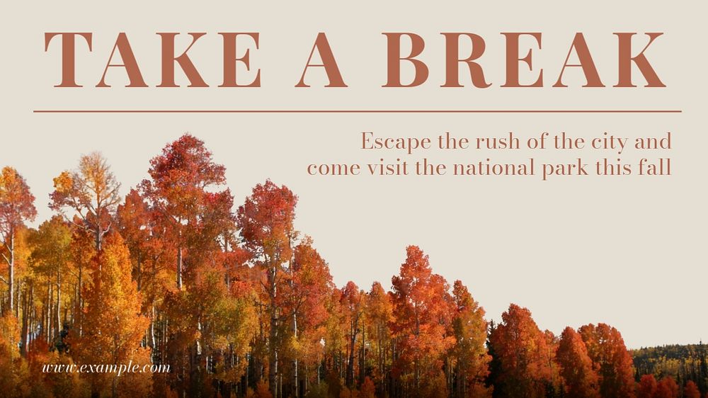 National park blog banner template, editable text