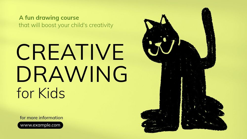 Creative drawing  blog banner template