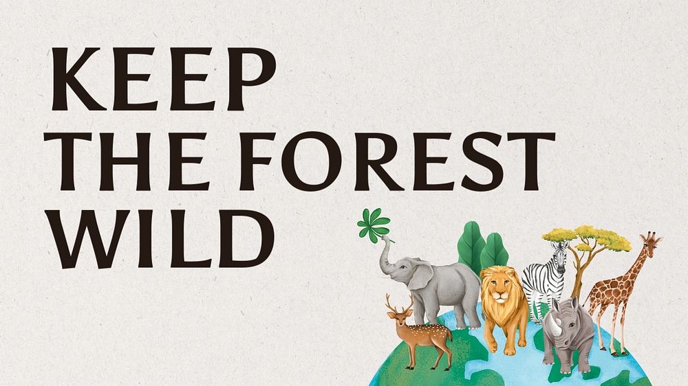 Keep the forest wild blog banner template, editable text