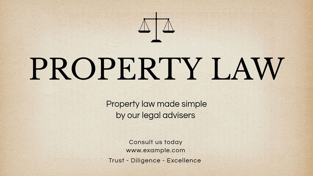 Property law blog banner template, editable text