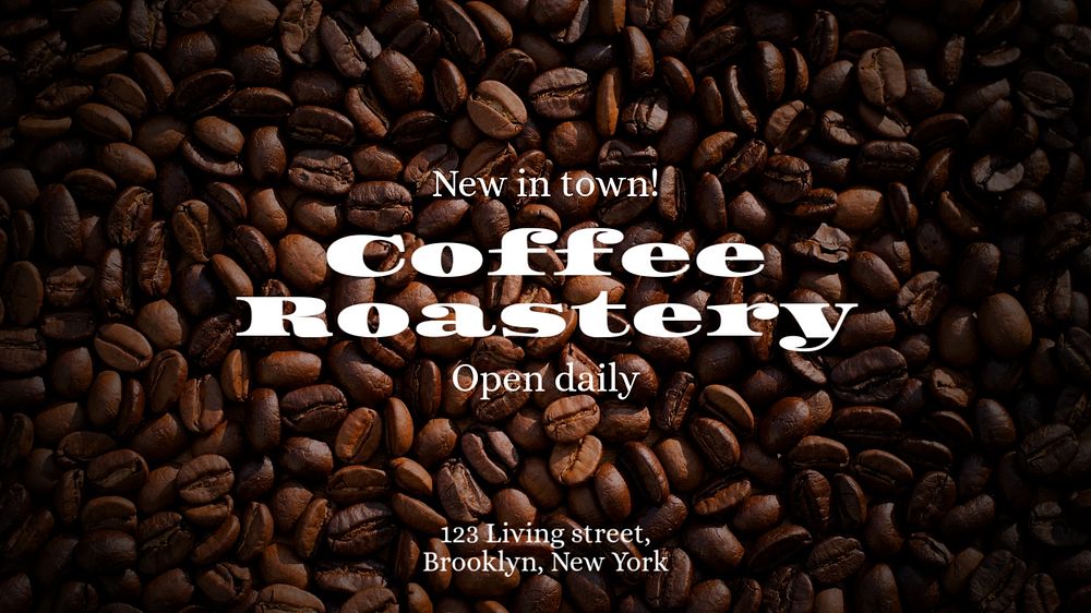 Coffee roastery  blog banner template, editable text