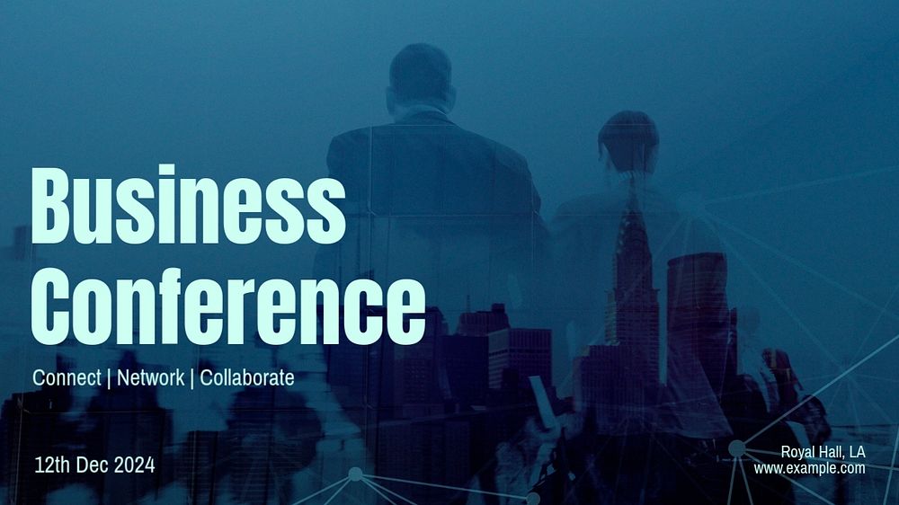 Business conference blog banner template, editable text