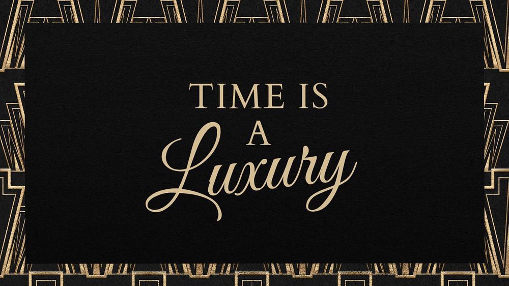 Time is luxury blog banner template, editable text