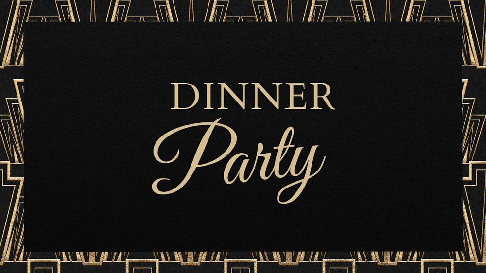 Dinner party blog banner template, editable text