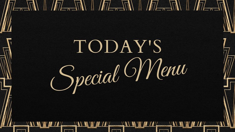 Today's special menu blog banner template, editable text