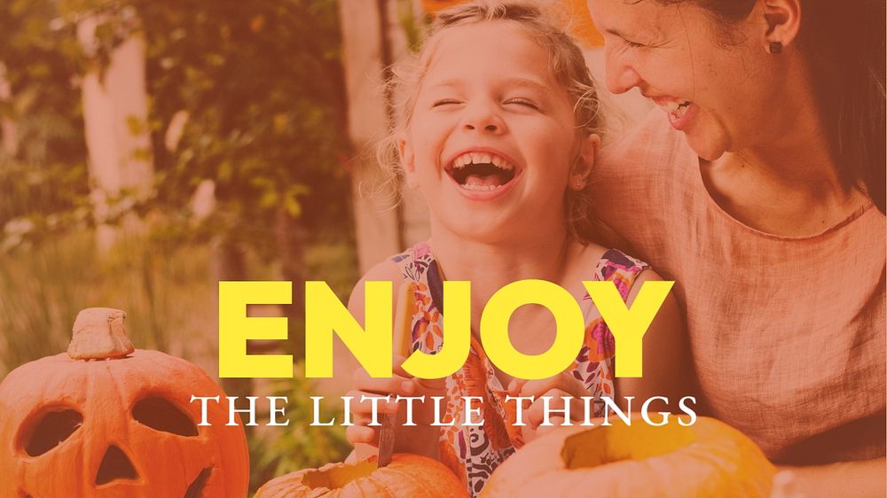 Enjoy little things  blog banner template, editable text