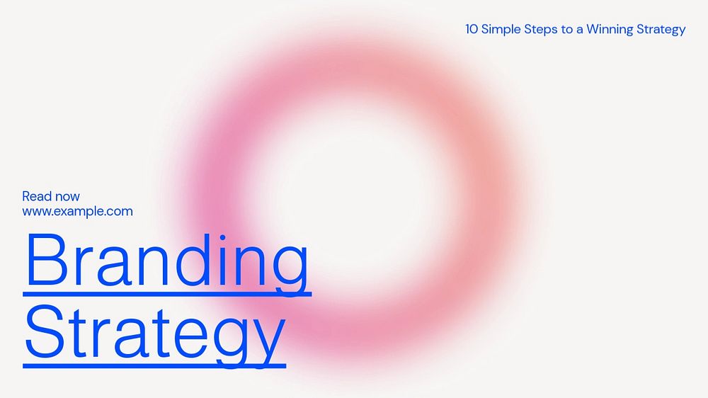 Branding strategy blog banner template, editable text