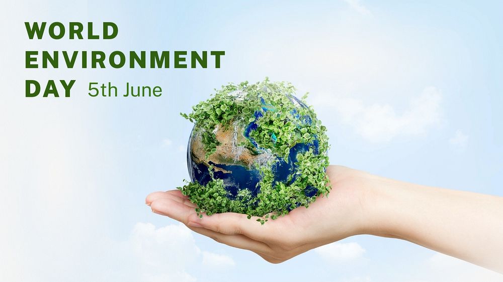 World environment day blog banner template, editable text