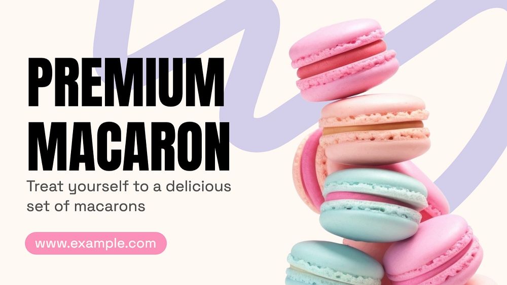 Macaron shop blog banner template