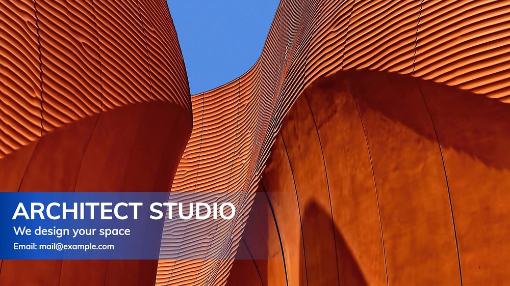 Architect studio blog banner template, editable text