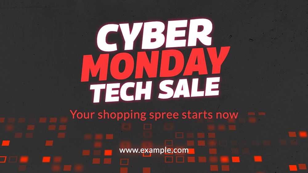 Cyber Monday sale blog banner template, editable text