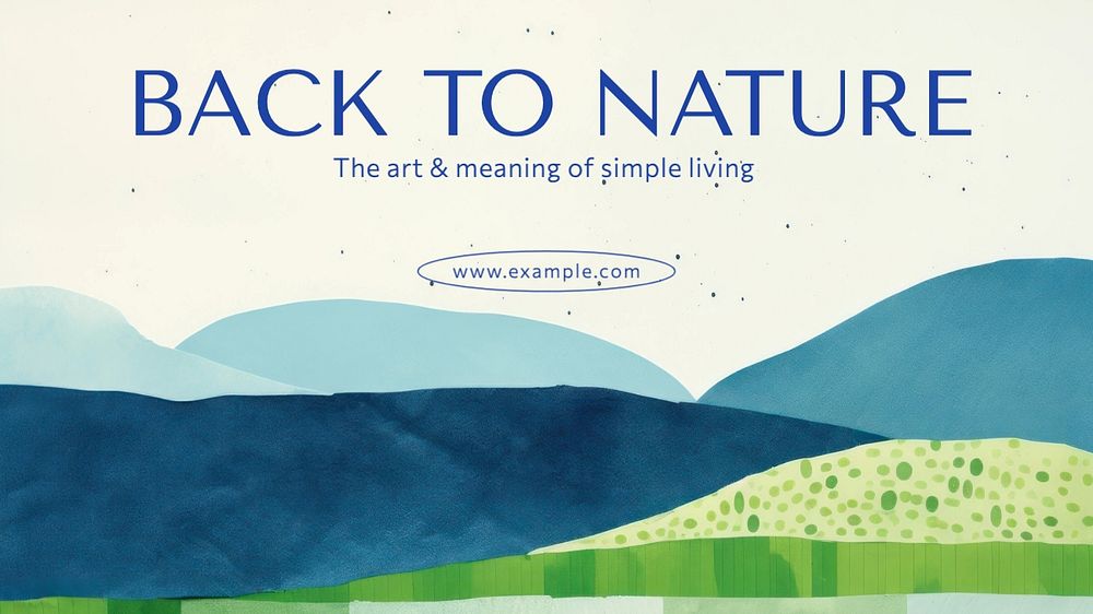 Nature & simple life blog banner template, editable text