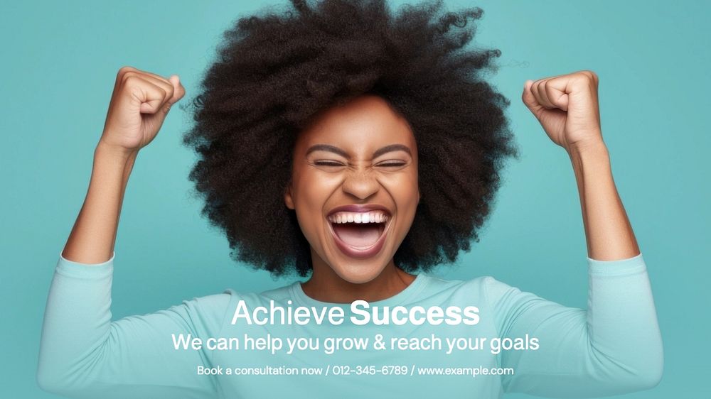 Achieve success blog banner template